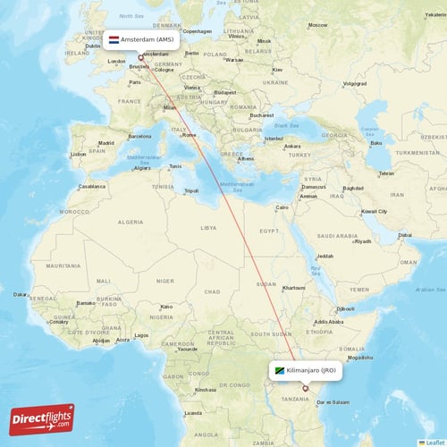 Direct flights from Amsterdam to Kilimanjaro AMS to JRO non stop