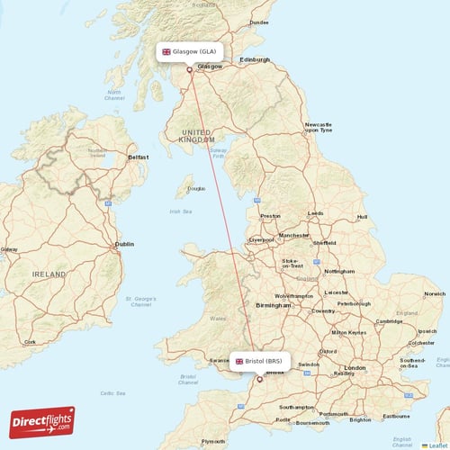 Direct flights from Bristol to Edinburgh BRS to EDI non stop