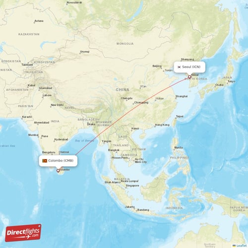 Direct Flights From Colombo To Seoul Cmb To Icn Non Stop 2065