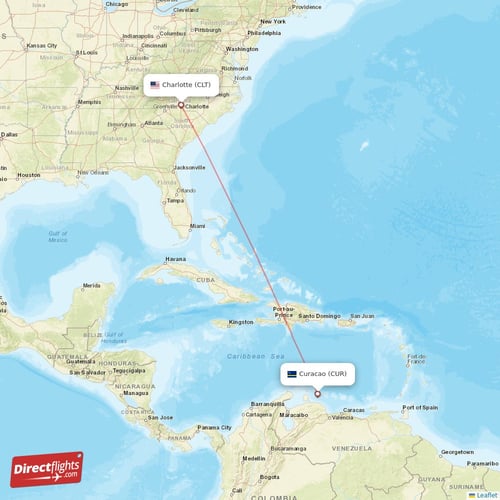 Direct Flights From Curacao To Charlotte, Cur To Clt Non-stop 