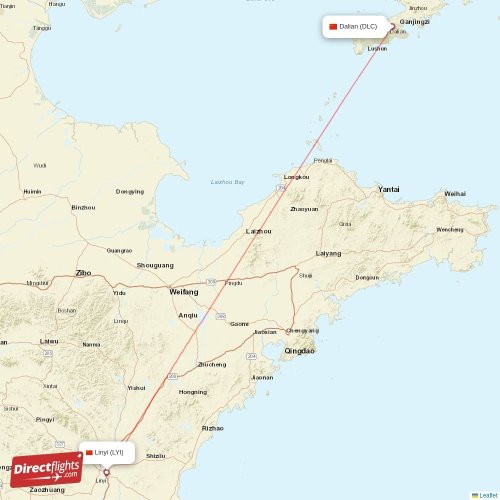 Direct flights from Dalian to Linyi (DLC-LYI) - Directflights.com