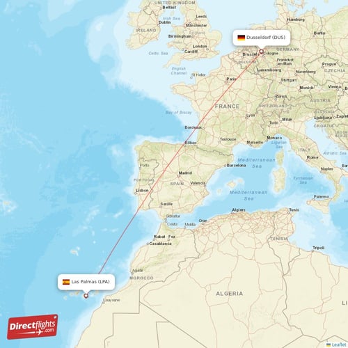 Direct flights from Dusseldorf to Las Palmas DUS to LPA non stop