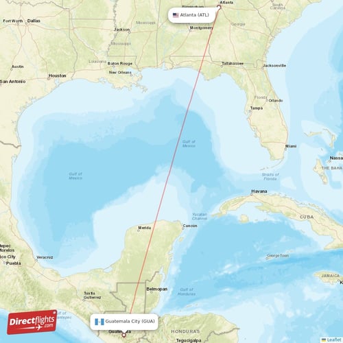 Direct flights from Guatemala City to Dallas GUA to DFW non stop