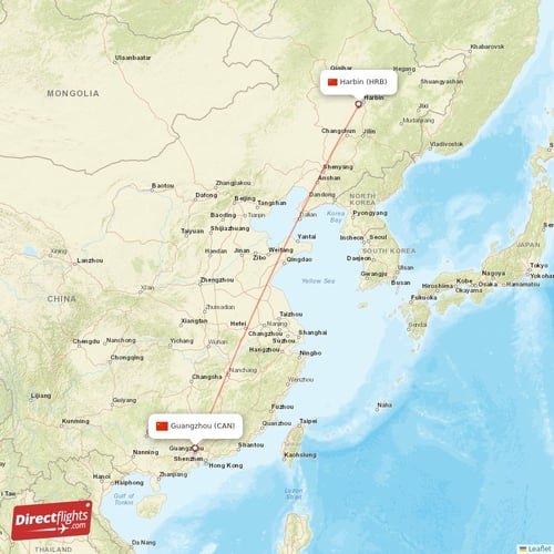 Direct flights from Harbin to Shanghai HRB to SHA non stop