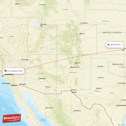 Direct Flights From Wichita To Los Angeles Ict To Lax Non Stop 0809