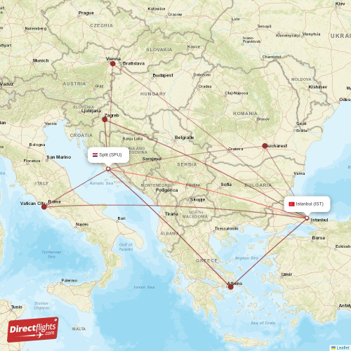 Direct flights from Istanbul to Split, IST to SPU non-stop ...