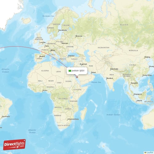 Direct flights from Jeddah to New York, JED to JFK nonstop