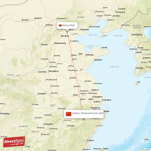 Direct flights from Quzhou, Zhejiang Province to Chongqing