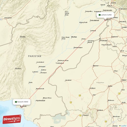 Direct flights from Karachi to Lahore KHI to LHE non stop