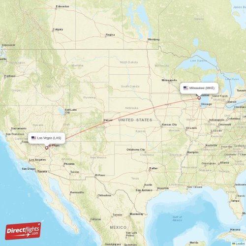 Direct flights from Las Vegas to Milwaukee, LAS to MKE nonstop