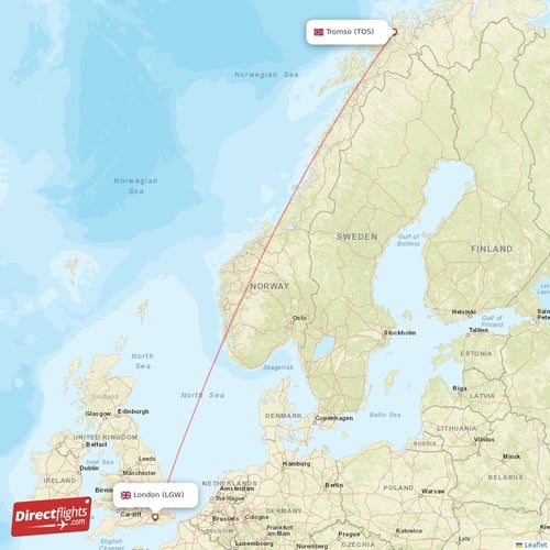 Direct flights from London to Tromso LGW to TOS non stop