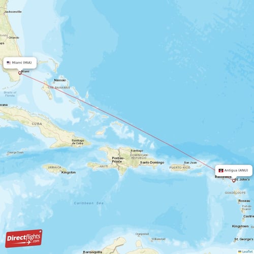 Direct flights from Miami to Antigua, MIA to ANU non-stop ...