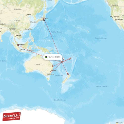 Direct flights to Noumea NOU New Caledonia Directflights