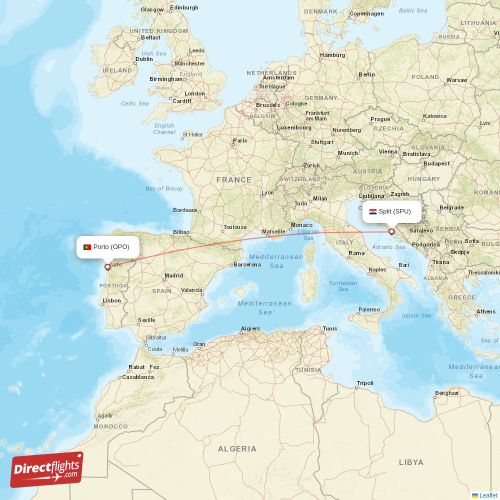 Direct flights from Porto to Split, OPO to SPU non-stop - Directflights.com