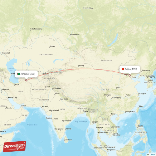 Direct flights from Beijing to Ashgabat (PEK-ASB) - Directflights.com