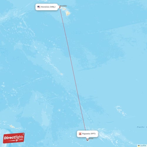 Direct flights from Papeete to Seattle, PPT to SEA non-stop