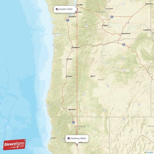 Direct flights from Redding to Seattle, RDD to SEA non-stop 