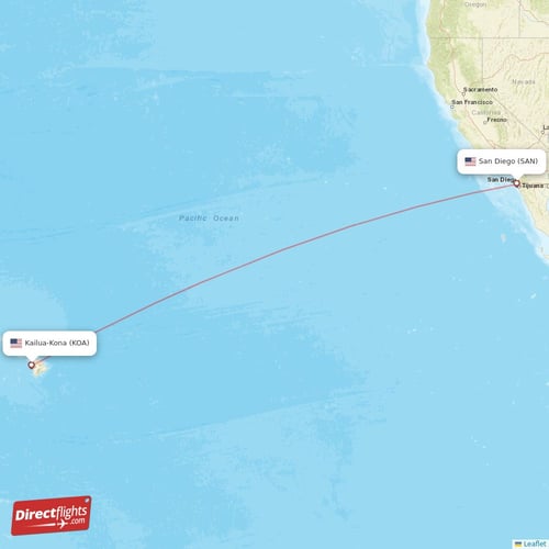 Direct flights from San Diego to Kauai Island SAN to LIH non stop