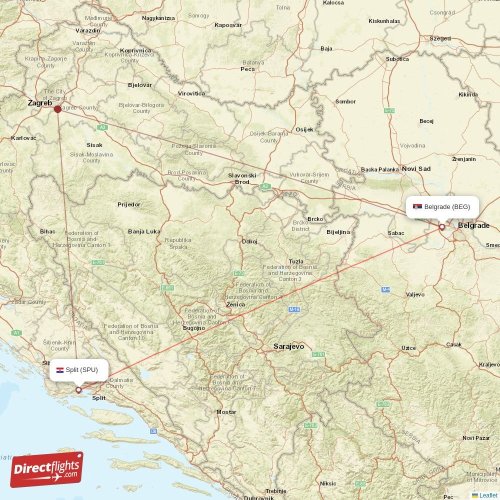 Direct flights from Split to Belgrade, SPU to BEG non-stop ...