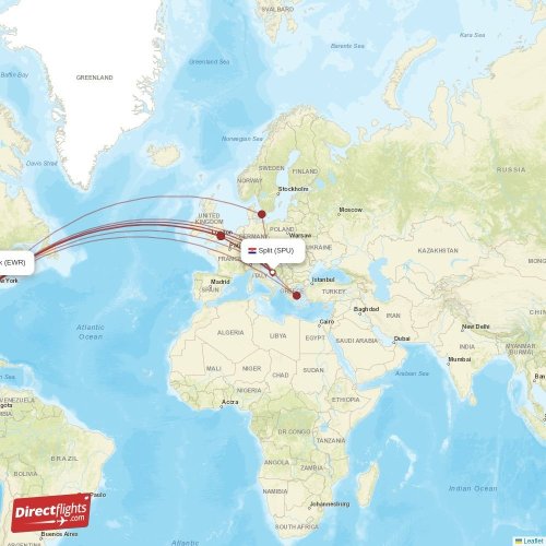 Direct flights from Split to New York, SPU to EWR non-stop ...
