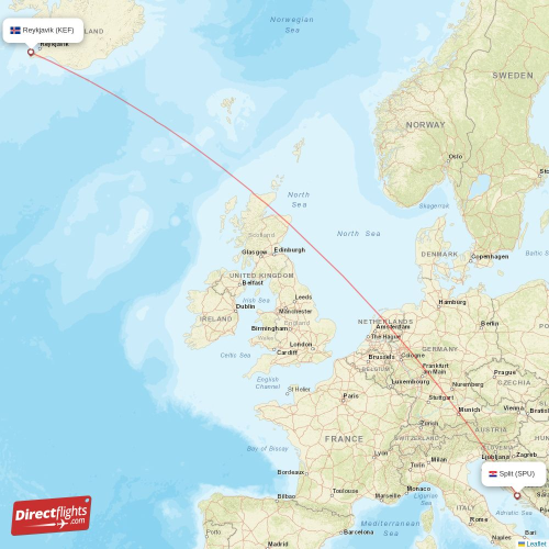 Direct flights from Split to Reykjavik, SPU to KEF non-stop ...