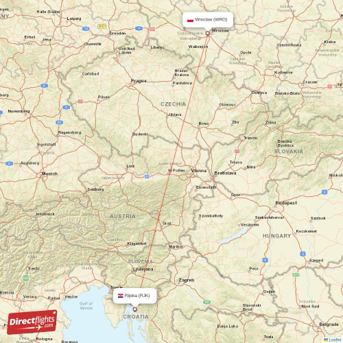 Direct flights from Wroclaw to Rijeka, WRO to RJK non-stop ...