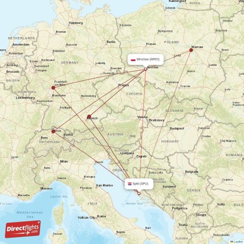 Direct flights from Wroclaw to Split, WRO to SPU non-stop ...
