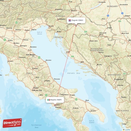 Direct flights from Zagreb to Rome ZAG to FCO non stop