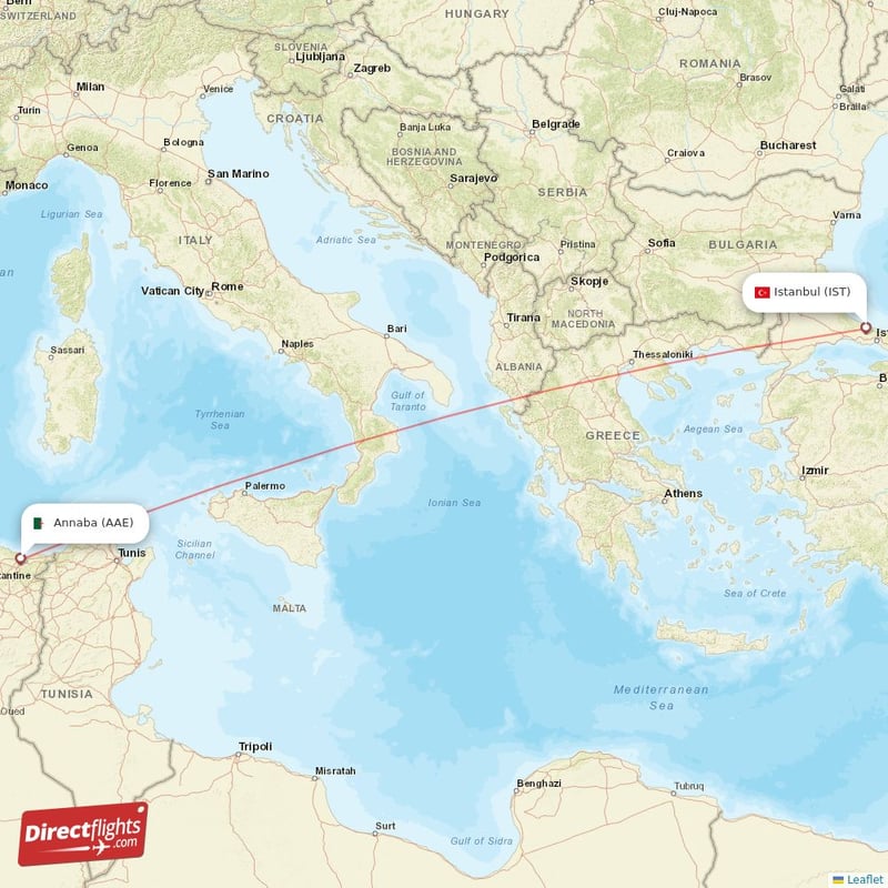 AAE - IST route map