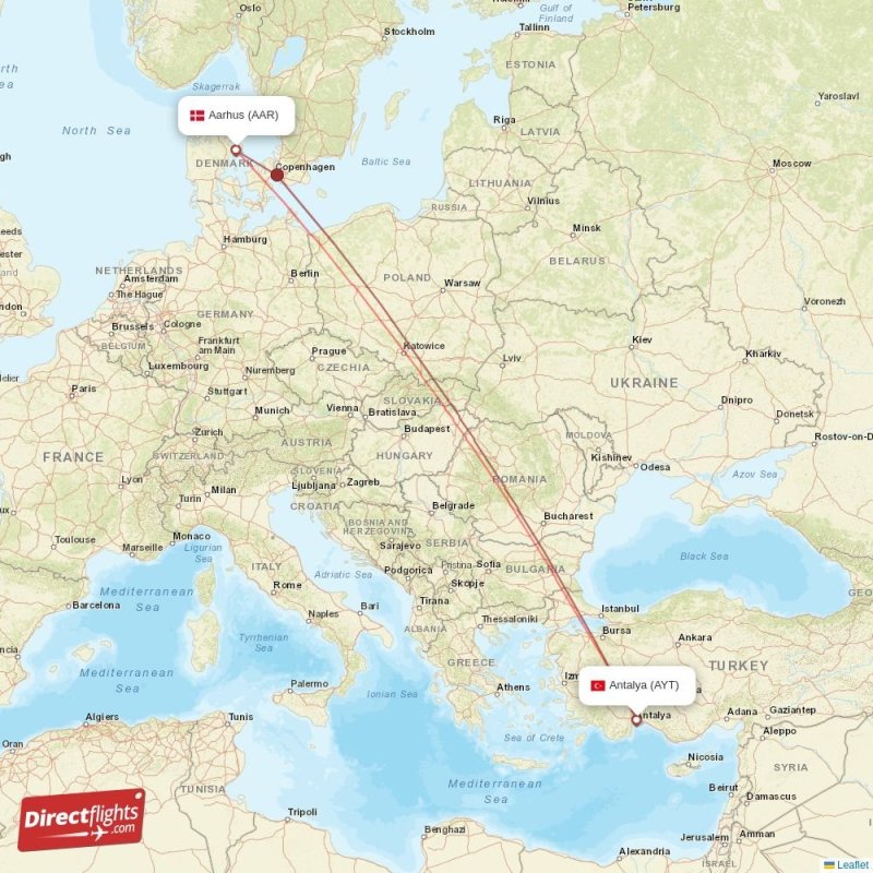 AYT - AAR route map
