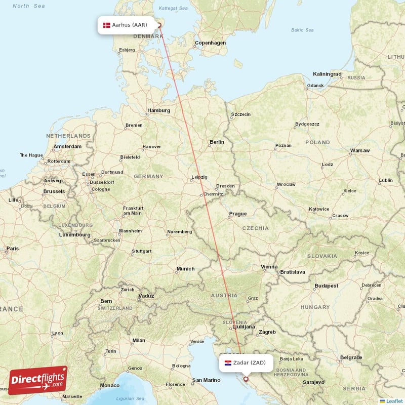 AAR - ZAD route map