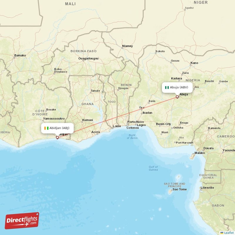 ABJ - ABV route map