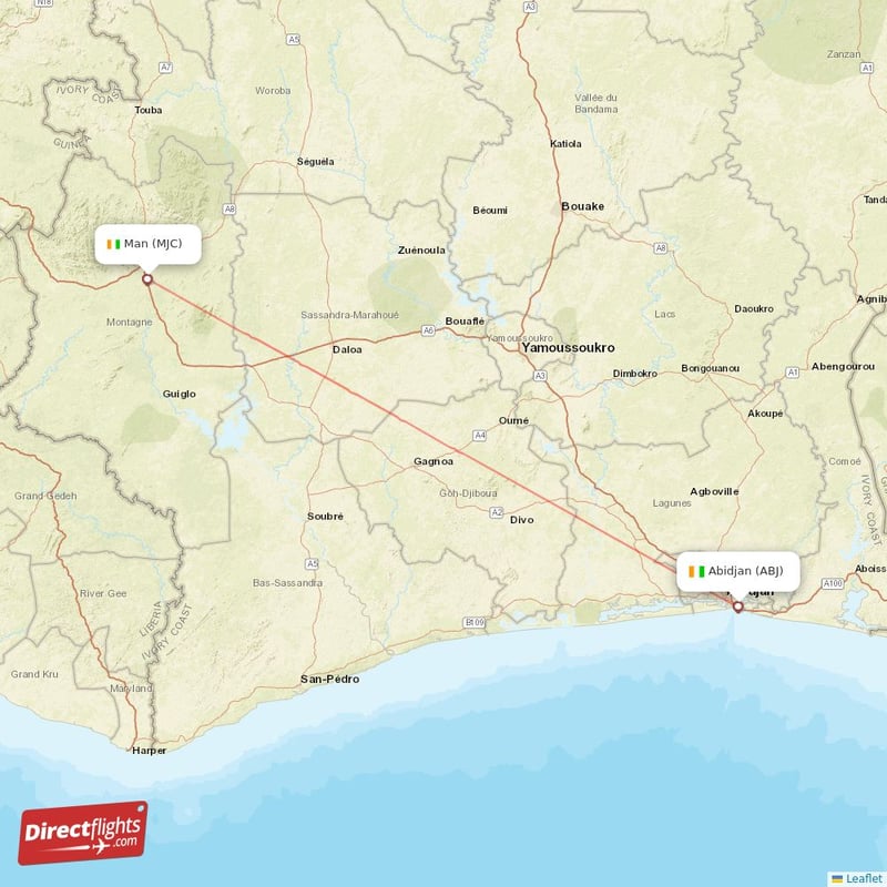 ABJ - MJC route map