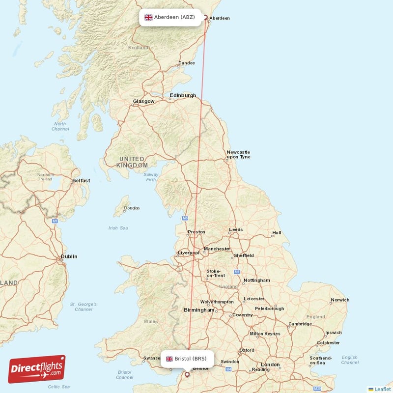 ABZ - BRS route map