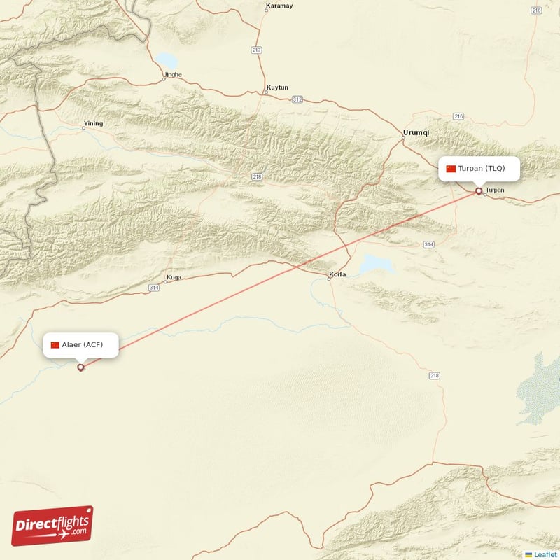 ACF - TLQ route map