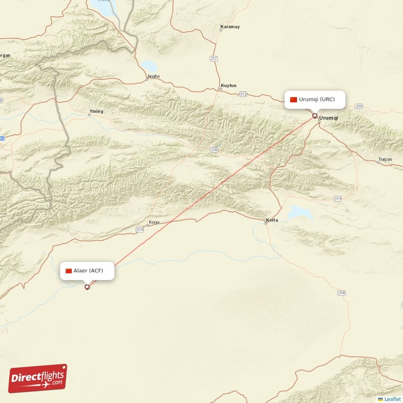 ACF - URC route map