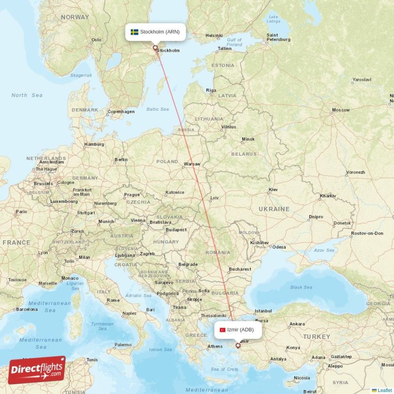 ADB - ARN route map
