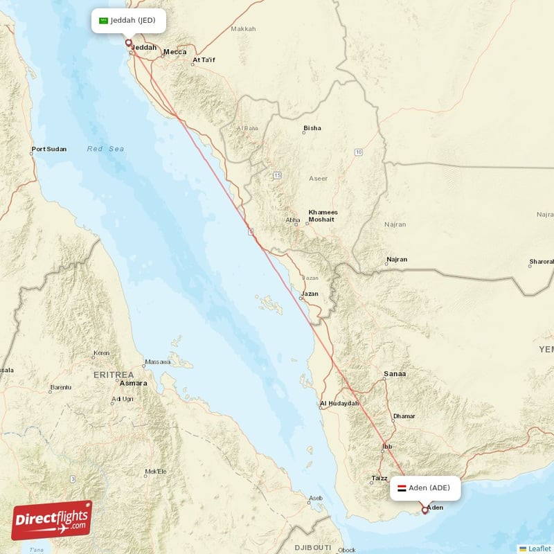 ADE - JED route map