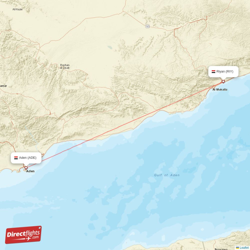 ADE - RIY route map