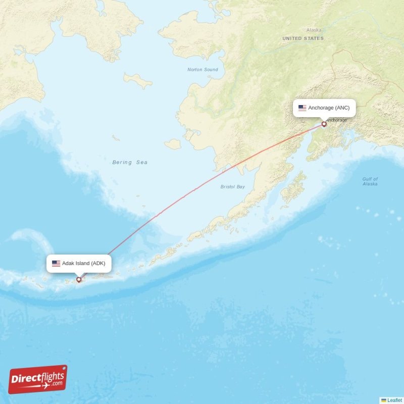 ADK - ANC route map