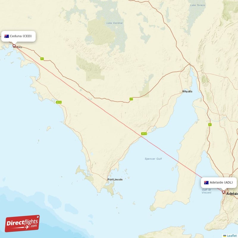 ADL - CED route map