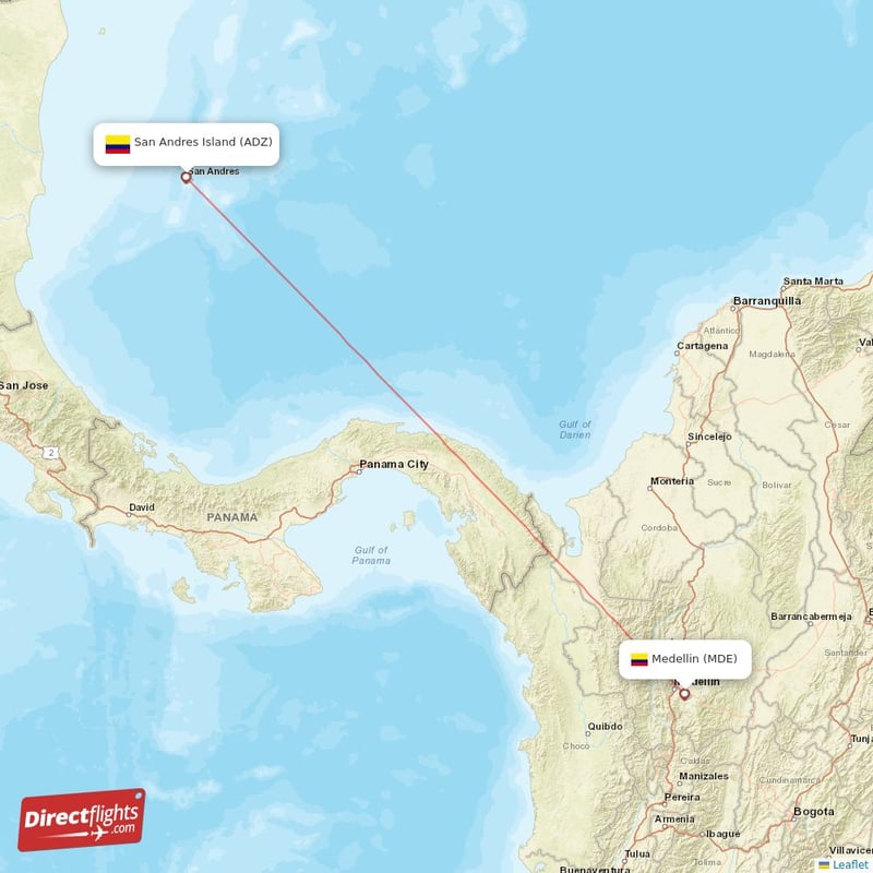 ADZ - MDE route map