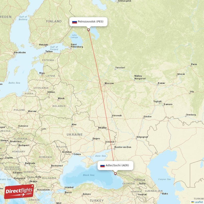 AER - PES route map