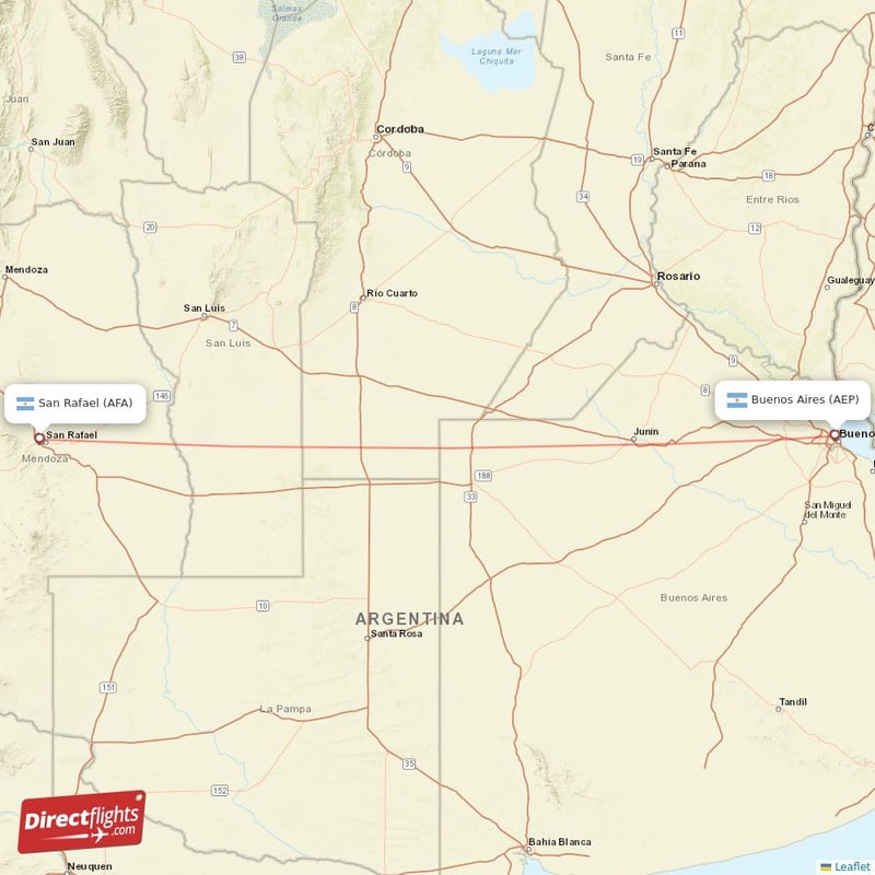 AFA - AEP route map