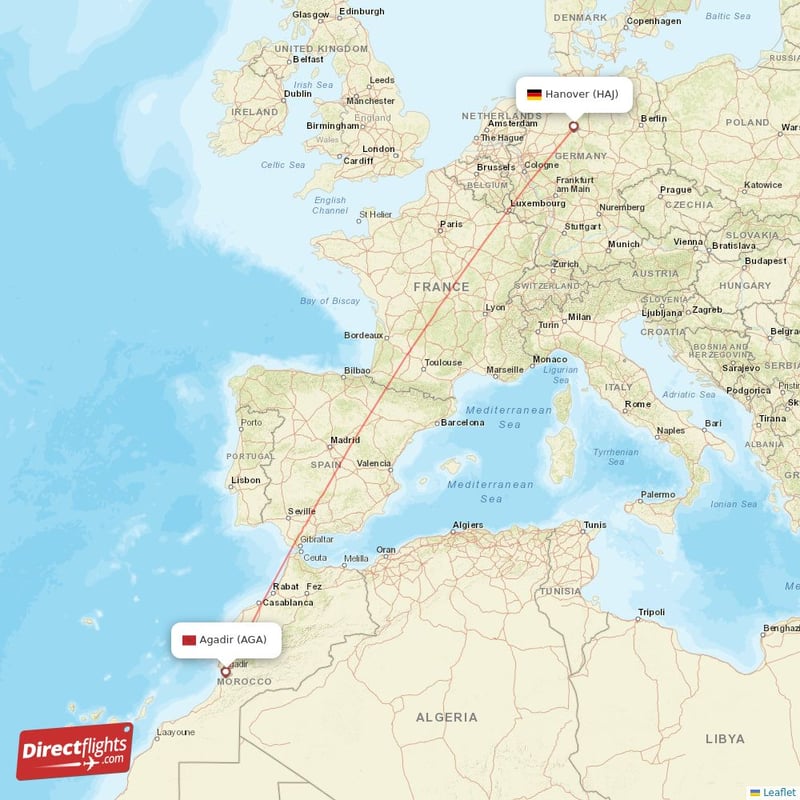 AGA - HAJ route map