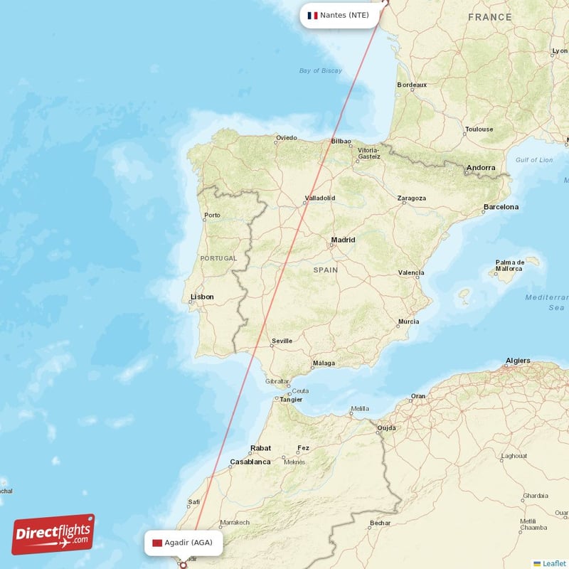AGA - NTE route map