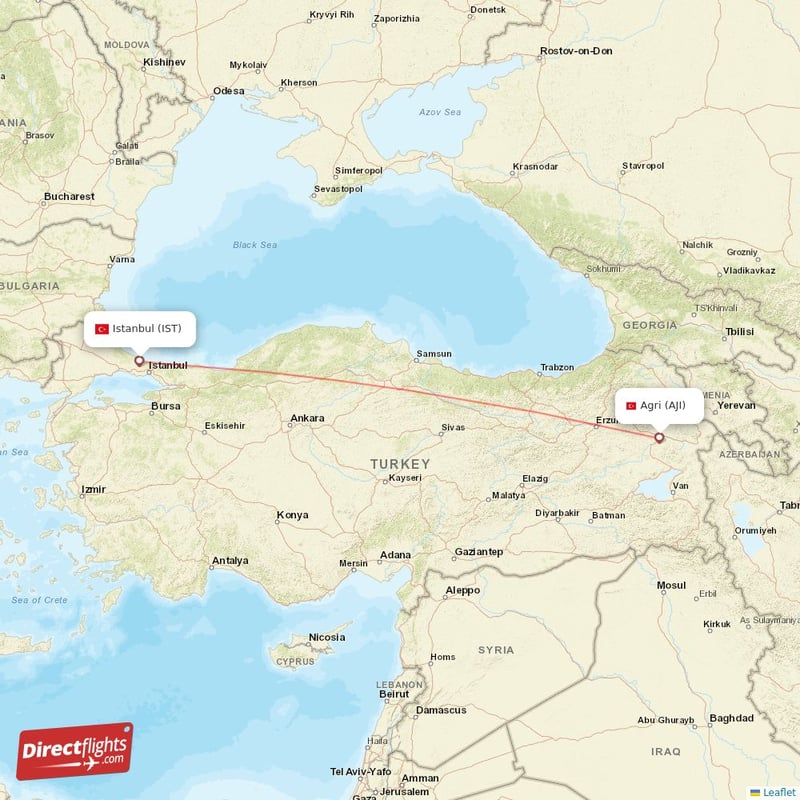 AJI - IST route map