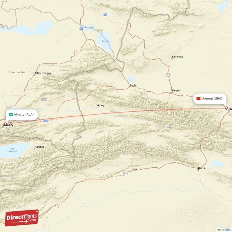 ALA - URC route map