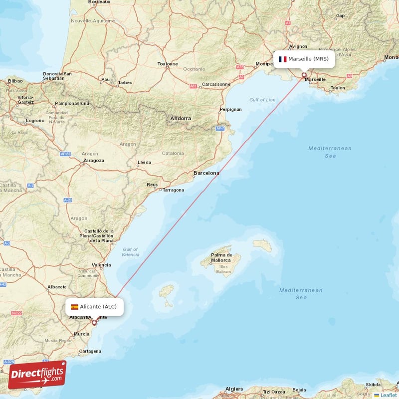 ALC - MRS route map