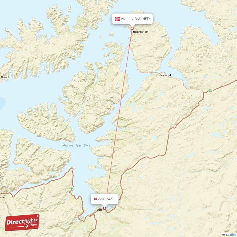 ALF - HFT route map